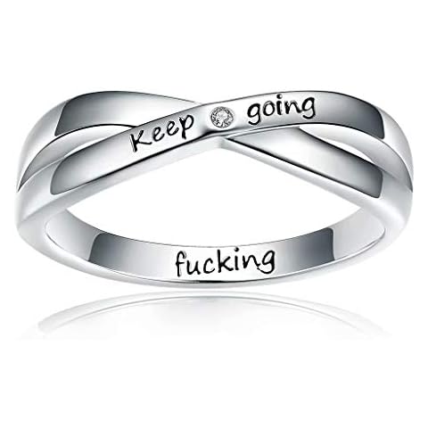 AILAAILA I Am Enough Ring Cubic Zirconia Inspirational Rings Cover