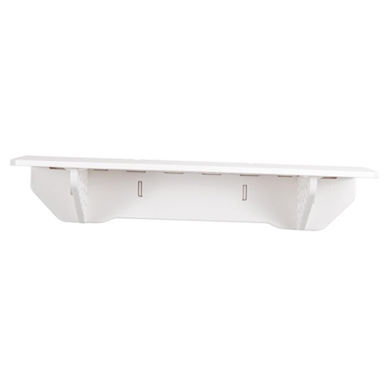 Étagère murale pliable blanche, rangement suspendu adhésif et organisateur gain de place cuisine.