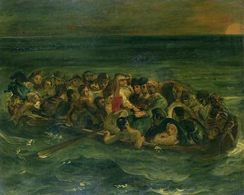 Tableaux Posters Delacroix Naufrage de Don Juan sur Toile Premium Décoration Murale 60x90