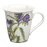 紫露草 6月 マグカップ 九谷焼 12か月の花 AP6-5201 ‖ 磁器 径8.8cm 高さ8.3cm 容量250cc ムラサキツユクサ 和食器 コーヒーカップ 紅茶 お茶 日本製 人気 ギフト 贈り物 伝統工芸品 石川県 金沢 北山堂 ‖