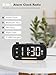 Digital Alarm Clock Radio with Bluetooth V5.0 Speaker, FM Clock Radio with Night Light,Type C&USB Charger,5-Level Dimmer,Adjustable Volume,12/24H,Snooze,Battery Backup, Loud Clock Radio for Bedroom