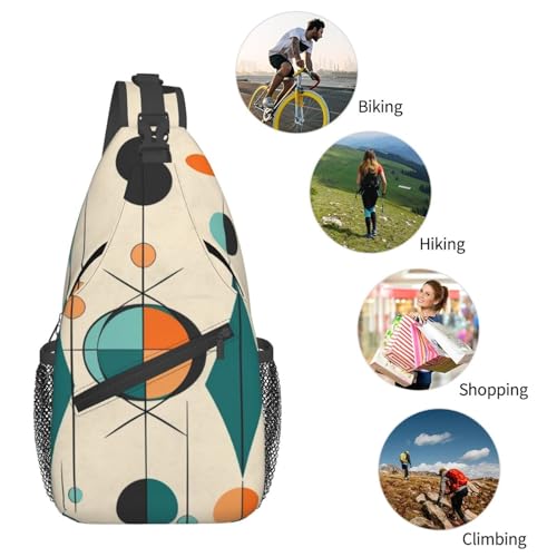 Mochila tipo Sling Negra para Senderismo y Uso Diario miniatura 5