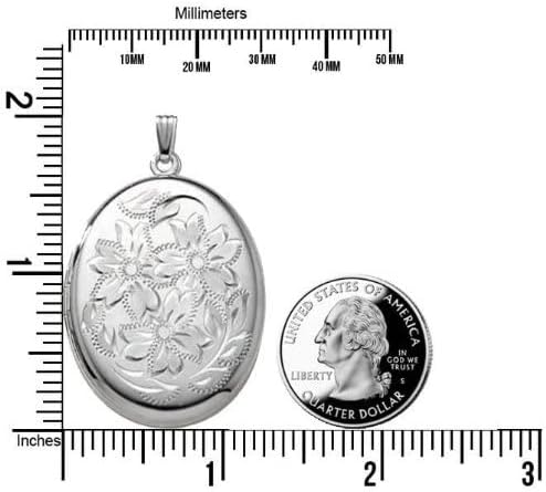 Miniatura 6 de PicturesOnGold.com Medallón ovalado de plata de ley extra grande, 1.4in x 1.4in, Metal