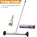 Toolwiz Magnetic Pick Up Sweeper 17-inch Heavy Duty Magnet Pickup Lawn Sweeper Roofing Tools, 8.8 Lbs Yard Magnet with Telescoping Holder and Wheels to Pick Up Nails Magnetic Sweeper for Construction