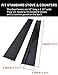 Donpearl Black Stove Gap Covers (2 Pack), Silicone Gap Filler for Stove and Counter, Oven Edge Side Gap Guards, Kitchen Range Crumb Catcher Strips between Stovetop and Countertop (21 inch Black)