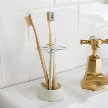 Dulton CH03-H92ST 4-Hole Toothbrush Holder, Satin Finish, Keeps Toothbrushes Clean, Toothbrush Holder, Stand, Stainless Steel, Height 4.7 inches 120 mm, Diameter 2.8 inches 70 mm