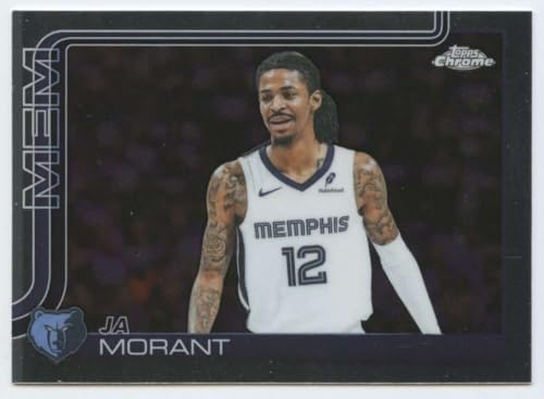 2025-26 TOPPS CHROME #158 JA MORANT MEMPHIS GRIZZLIES BASKETBALL OFFICIAL TRADING CARD OF NBA