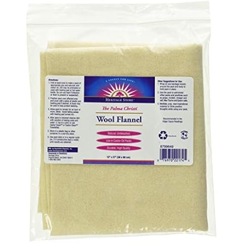 Heritage Products Wool Flannel, Palma Christi, 1 flannel 12" X 27" Cover