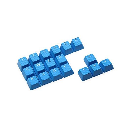 Rubber Gaming Backlit Keycaps Set - for Cherry MX Mechanical Keyboards Compatible OEM Include Key Puller (Sky Blue)