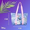 Disney Stitch Sac de Plage, Sac de Voyage, Sac à Bandoulière, Sac de Courses Stitch Ohana Design, Cadeau pour Femmes et Adolescents (Rose) #4