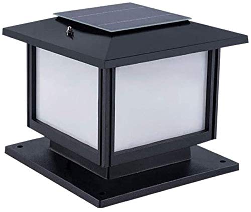 Popertr Outdoor Waterproof Gate Column Lamp Solar Led Super Bright Household Pillar Lamp Outdoor Garden Lamp Post Porch Patio Street Lantern Table Light (Size : 30 * 25cm)