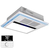 Fantspati 4 in 1 Bathroom Exhaust Fan with Heater and Light, 2800W Heater, 211CFM, 5-Color Mood Lighting, Low Noise, with Wall Control for Bathroom and Toilet