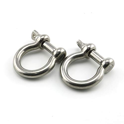 Heyous SPDHOOK-M10-2 2Pcs 3/8 Inch 10Mm Screw Pin Anchor Shackle Stainless Steel Heavy Duty Bow Shape Load Clamp thumb #4