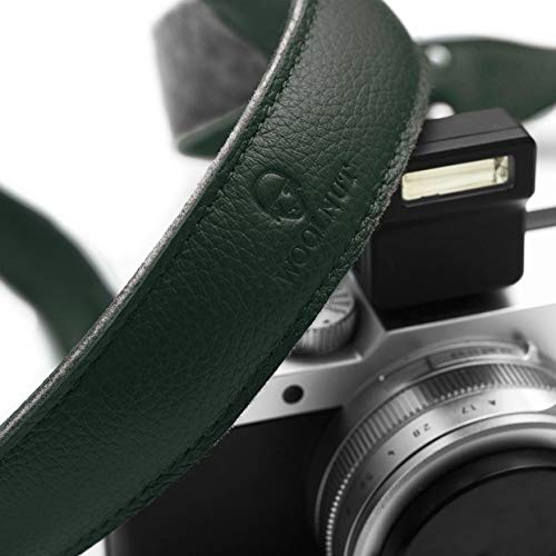 Correa para cámara de piel y lana Woolnut, arnés ajustable de hombro verde para DSLR y mirrorless 5