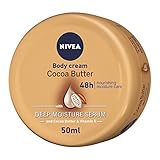 NIVEA Body Cream Dry Skin, Cocoa Butter Vitamin E, Jar 50ml