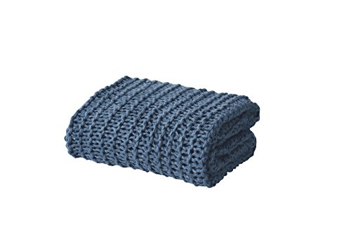 Five Queens Court Leon Chunky Knit Soft Throw, Blue 50 X 60 #TOP14