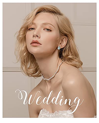 Austrian Crystal Teardrop Hoops 14G Piercing Earrings For Women Girls 925 Silver Plated Pear Shaped Cubic Zirconia Leverback Click-Top Huggie Hoops Elegant Wedding Jewelry For Bride Bridesmaids #TOP1