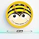 MIJOMA Kinder-Wanduhr Tiermotive – Lernuhr für Kinderzimmer, geräuschlos, 20 cm, niedliche Designs für Jungen & Mädchen (Biene)