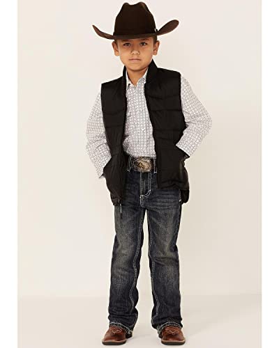 Roper Boys' Rangewear Quilted Down Vest Black X-Small2