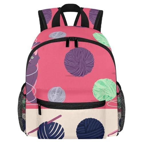 Sac à dos pour enfants de 3 à 8 ans rouge à étoiles blanches 25x10x30 cm