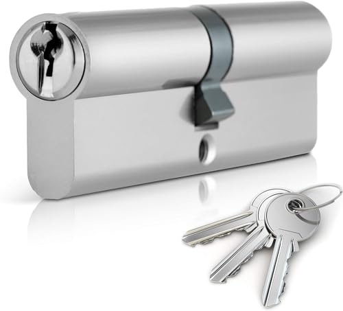 Euro 35/35 Cylinder Lock, Chrome