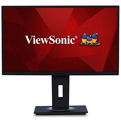 ViewSonic VG2448 Moniteur IPS 24' Full HD, 5ms, VGA, HDMI, DisplayPort, USB, Haut-parleurs, Ergonomique, Noir