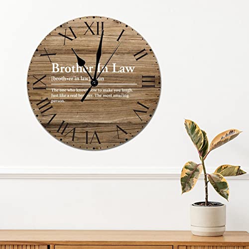 PVC-Wall-Clock-Brother-in-Law-Definition-Numeral-Clocks-Primitive-Sayings-Roman-Numerals-Clock-Typography-Wall-Art-12in-Battery-Operated-Country-Frameless-Clocks-for-Home-Living-Room-Dining PVC Wall Clock Brother in Law Definition Numeral Clocks Primitive Sayings Roman Numerals Clock Typography Wall Art 12in Battery Operated Country Frameless Clocks for Home Living Room Dining