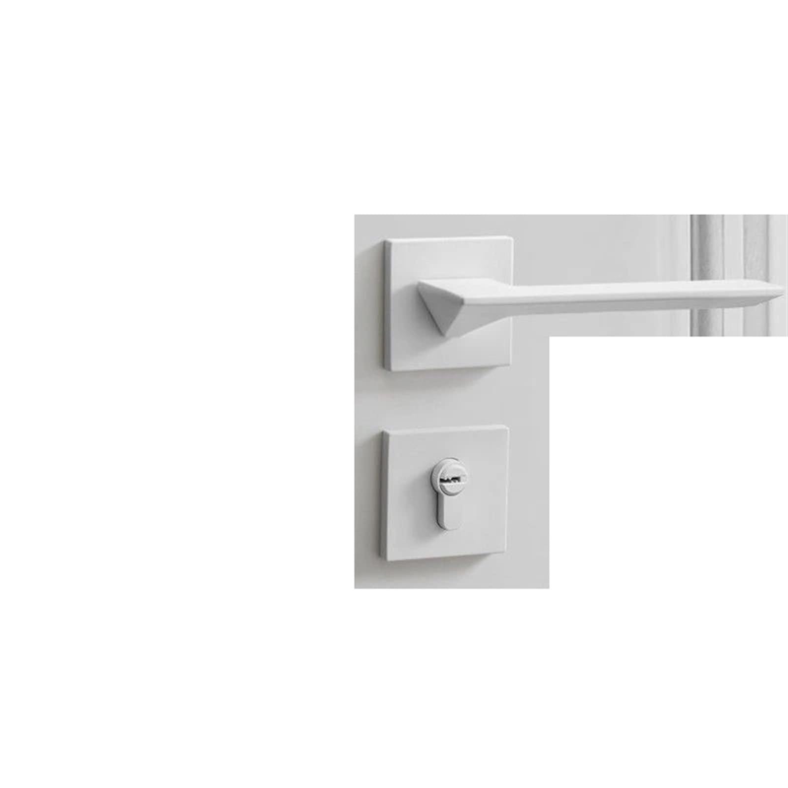 YShiuoL Door Handles Bedroom Security Door Locks Bathroom Silent Split Mechanical Lock Mute Handle Deadbolt White Home Furniture Hardware for Home and Office(E)