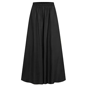 Spring and Summer Womens Stretch Belt Wide-Leg Pants Solid Color Wide Full-Length Casual Pants