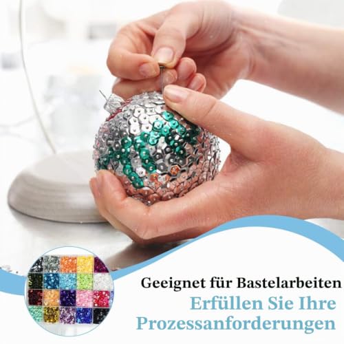 Pailletten zum Basteln, Rund mit loch, Lose, runde Cup zum Nähen, Nageldekorationen, für DIY Kunsthandwerk Making Hochzeitsdekoration