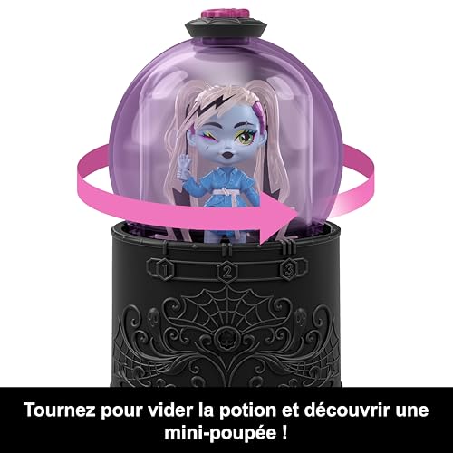 Monster High Potions Assortiment Boule de Cristal avec Mini poupées Figurines Surprises de 7 5 cm avec Fonction Water Reveal Talisman et Carte de voyance Les Personnages Peuvent Varier JCX99 - vue 4