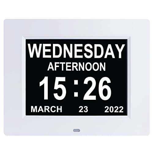 Johnziny 【New 2023 8 Inch Digital Clock With Date And Day Of The Week,Large Number Digital Clock Large Display Dementia Products For Elderly Seniors,Day Clocks For Seniors #TOP10