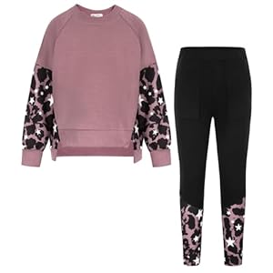 GRACE KARIN Girls Clothes Sweatshirt for Teen Girls Fashion Outfits Sweapants Leggings Tracksuit Clothing Set Size 5-14