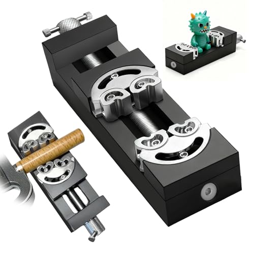 Image of Mini Vise Clamp Smart Fractal Vise Drill Press Vise Bench Vise for Any Self-Adjusting Aerospace-grade Aluminum Alloy&Precision CNC Machined for DIY,Crafts,Jewelry Making,Repair