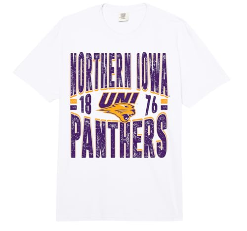 Northern Iowa Panthers Vintage 90's Retro White Comfort Colors Adult Heavyweight T-shirt