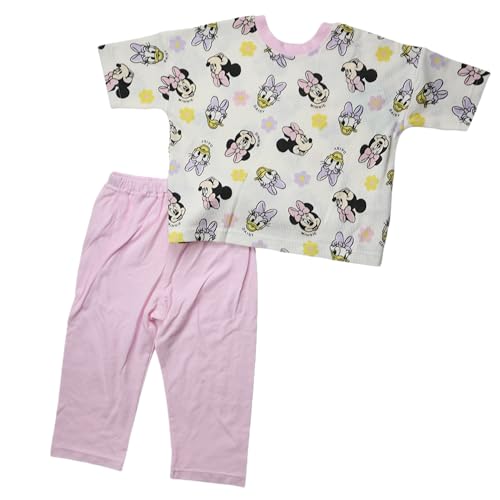 [ディズニー] ミニー パジャマ 前後なしワッフル + 天竺 100