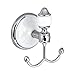 MODONA 9754-A Double Robe/Towel Hook White Porcelain & Chrome Arora Series