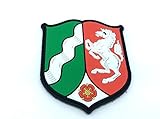 aus PVC Patch Nation Nordrhein-Westfalen Wappen Deutsch Kamm PVC Klett Emblem Abzeichen