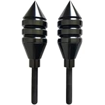 Spiked Black Frame Sliders Compatible with Suzuki Hayabusa 1999-2022, Includes Mounting Kit, Requires Fairing Cut