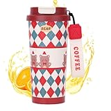 Vaso de Navidad | Taza de agua aislada de acero inoxidable con tapa | Vasos de viaje de vacaciones para oficina, estudiantes, al aire libre, gimnasio, conductores, deportes, rand