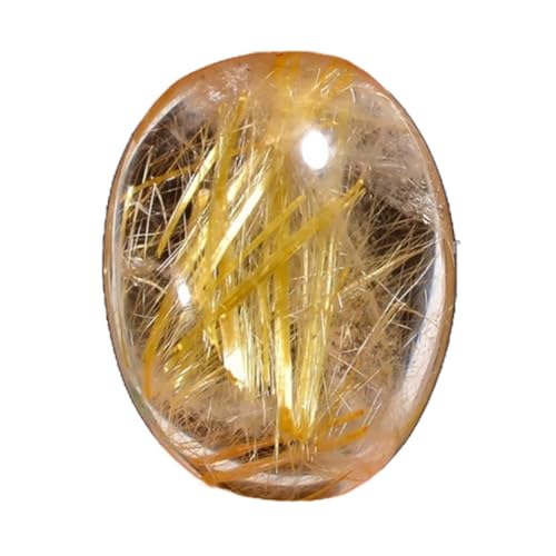 Quartz rutile doré ovale pour personnaliser vos bagues et colliers DIY au quotidien
