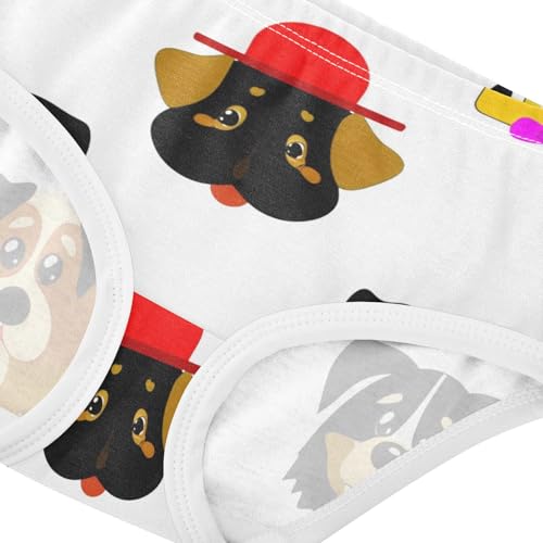 Cute Cartoon Dogs White Little Girl Panties Toddler Underwear Custom Cotton Stylish Briefs Underpants 2t4