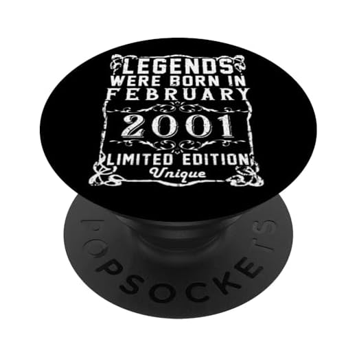 Cumpleaños Febrero 2001 Edición Limitada Regalo February PopSockets PopGrip Intercambiable