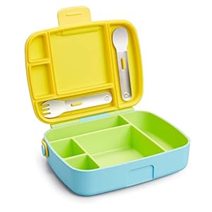 Munchkin® Lunch™ Bento Box for Kids, Includes Utensils, Green