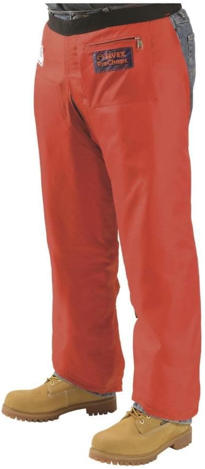Delta Plus Chain Saw Chaps, 33 in. L, Orange