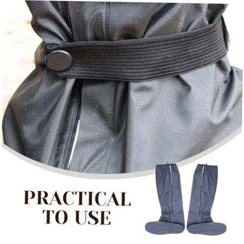 1 par de cubre zapatos antideslizantes sobre la rodilla, cubrebotas gruesas para protección contra la lluvia, calzado reutilizable para actividades al aire libre miniatura 3
