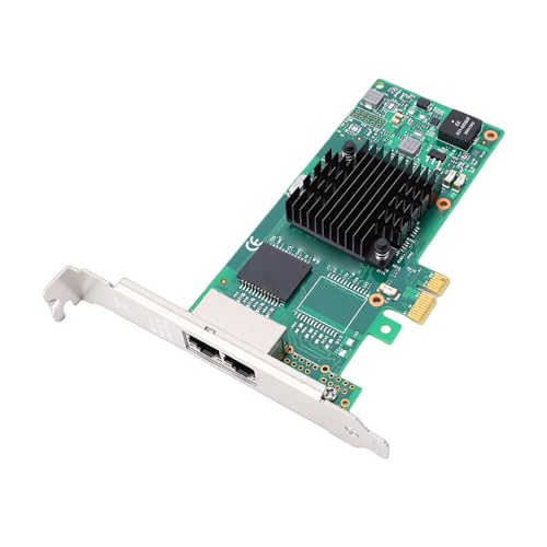 Carte Réseau Gigabit Double Ports RJ45 Adaptateur Ethernet PCIE pour Serveur Ordinateur Bureau