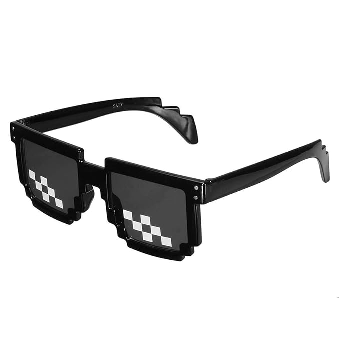 CREATURE Zigzag Sunglasses for Women & Men Fashion Flat Top Big Black Frame Shades at Rs. 143