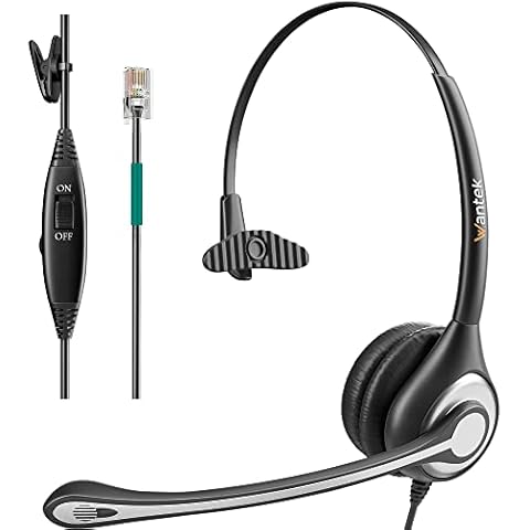 Wantek Corded Telephone Headset Mono Cover