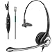 Wantek Corded Telephone Headset Mono w/Noise Canceling Mic for AVAYA Aastra Allworx Adtran Alcatel Lucent AltiGen Comdial Digium Gigaset InterTel Mitel Plantronics MiVoice Landline Deskphones(F600S1)